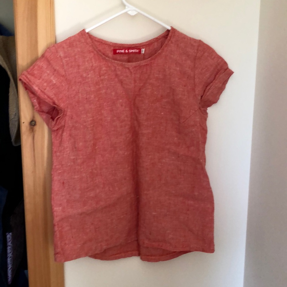 Pyne & Smith no. 14 Blouse Coral Chambray S